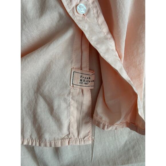 NEW Frank & Eileen EILEEN Cotton Relaxed Button Up Shirt Cantaloupe Orange XXS - Picture 6 of 8